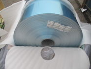 Απόθεμα 0.12mm πτερυγίων αλουμινίου κλιματιστικών μηχανημάτων διάφορο πλάτος με μπλε/χρυσός